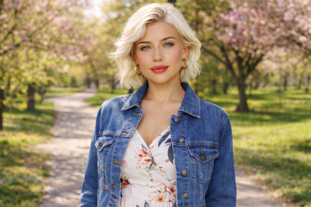 Spring outfits white dress and jacket